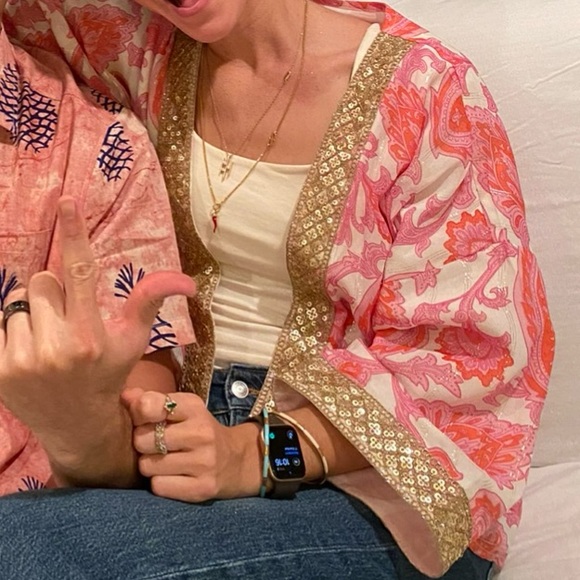 Village lift Merideth embellished kimono top - Picture 3 of 8